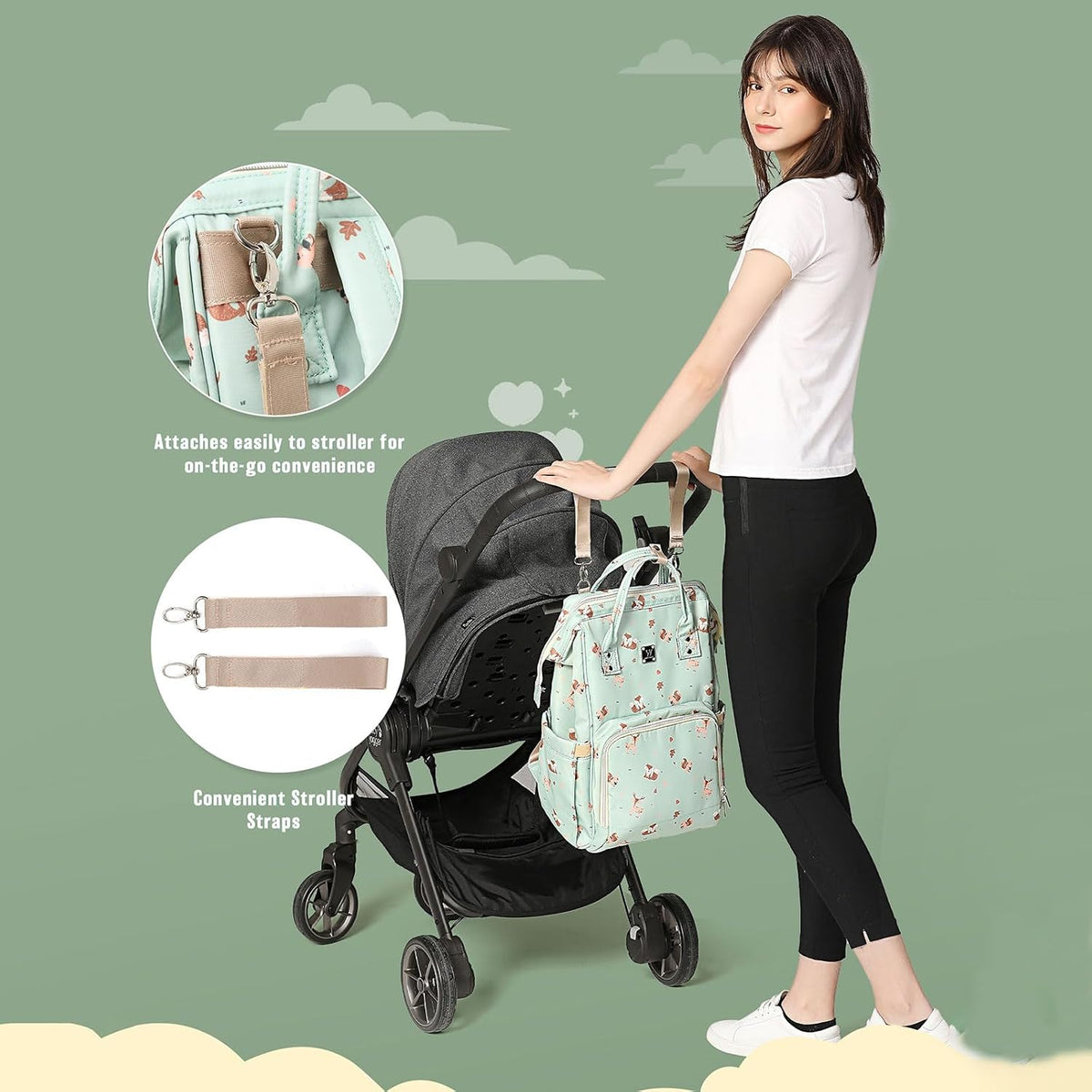 Diaper Bags Backpack for Mom Dad, Baby Care Bag Nappy Bags for Boys Girls