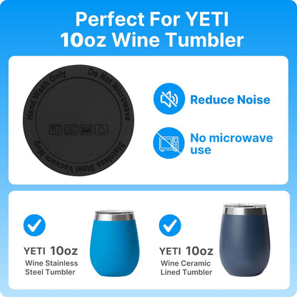 Silicone Bottom Protector for YETI Rambler 14oz Ceramic Lined Stackable Mug | Protective Rubber Bottom, Anti-Slip, BPA Free, Reduce Noise, Installs Effortlessly, For Home and Office Hydration, 4 Pack