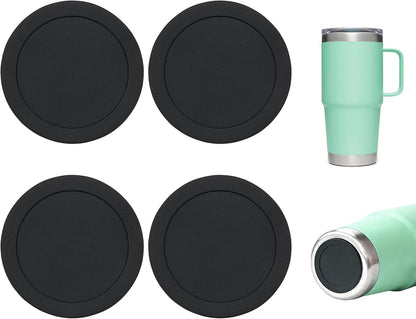 Silicone Bottom Protector for YETI Rambler 14oz Ceramic Lined Stackable Mug | Protective Rubber Bottom, Anti-Slip, BPA Free, Reduce Noise, Installs Effortlessly, For Home and Office Hydration, 4 Pack