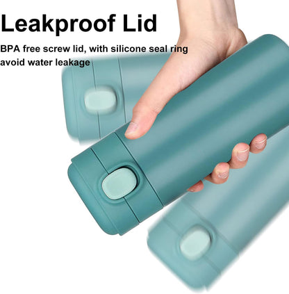 Insulated Travel Water Bottle Metal Coffee Cup Mug Stainless Steel Reusable Flask Tumbler for Men Women Gym Hiking Sports (Blue, 15 Oz)
