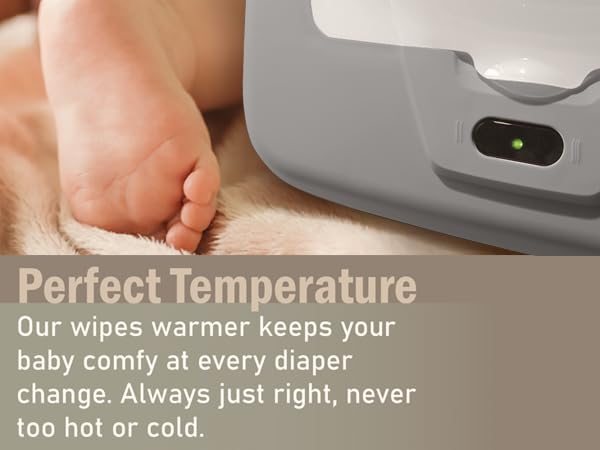 Baby Wet Wipe Warmer, Dispenser, Holder and Case - Easy Press On/Off Switch, Only Available at Amazon