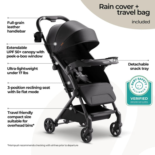 Lithe V2 Lightweight Travel Stroller Snack Tray Included, Forest