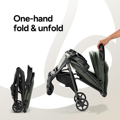 Lithe V2 Lightweight Travel Stroller Snack Tray Included, Forest