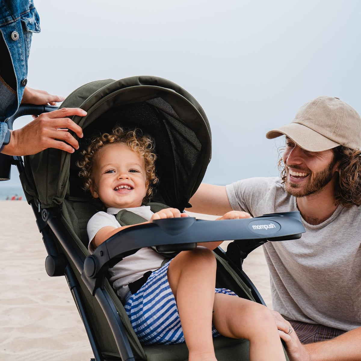 Lithe V2 Lightweight Travel Stroller Snack Tray Included, Forest