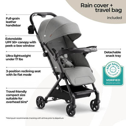 Lithe V2 Lightweight Travel Stroller Snack Tray Included, Forest