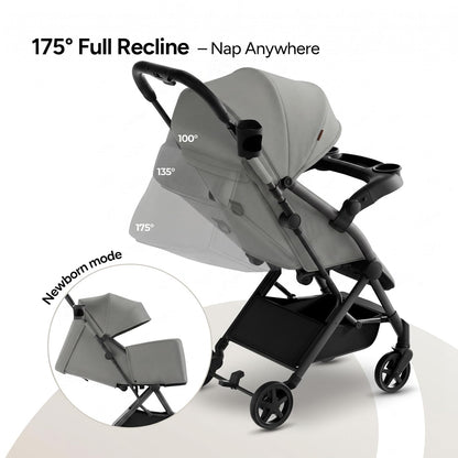 Lithe V2 Lightweight Travel Stroller Snack Tray Included, Forest