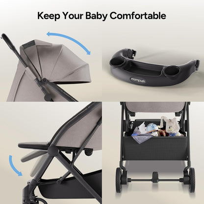 Lithe V2 Lightweight Travel Stroller Snack Tray Included, Forest