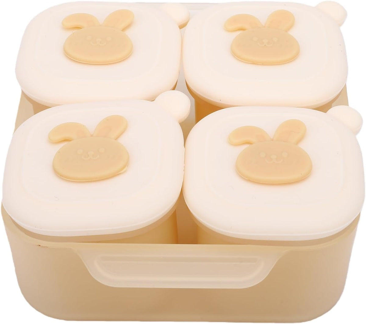 4 Silicone Complementary Food Containers with Lids, for Freezer Soup Meat Puree