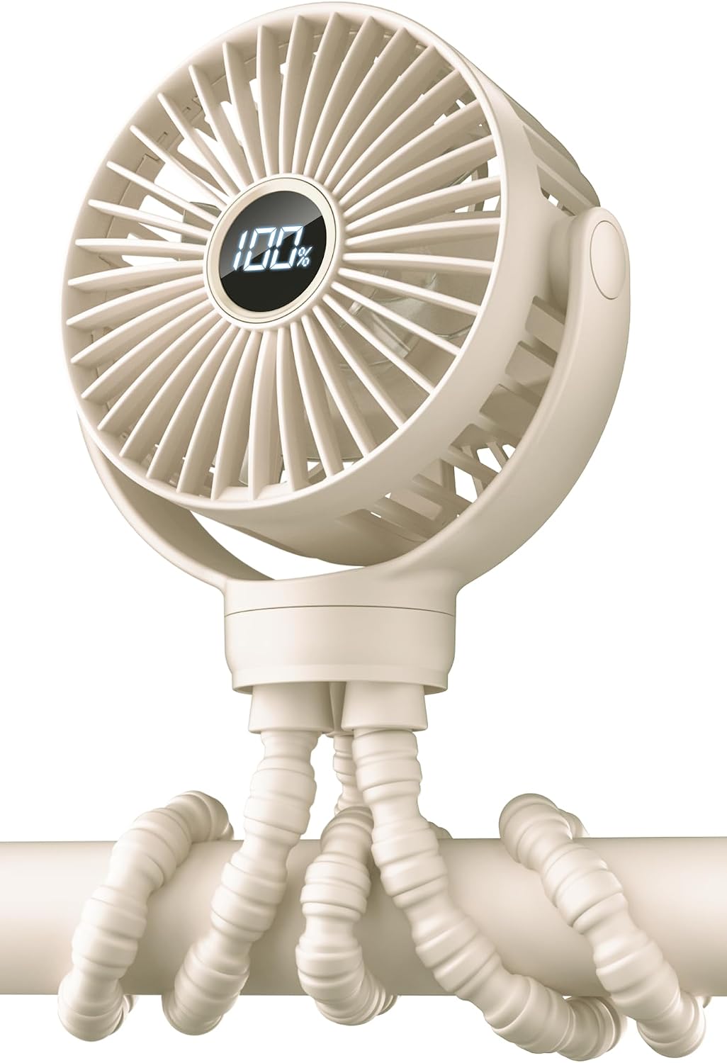 Portable Stroller Fan, Mini Baby Fans Battery Operated with LED Display