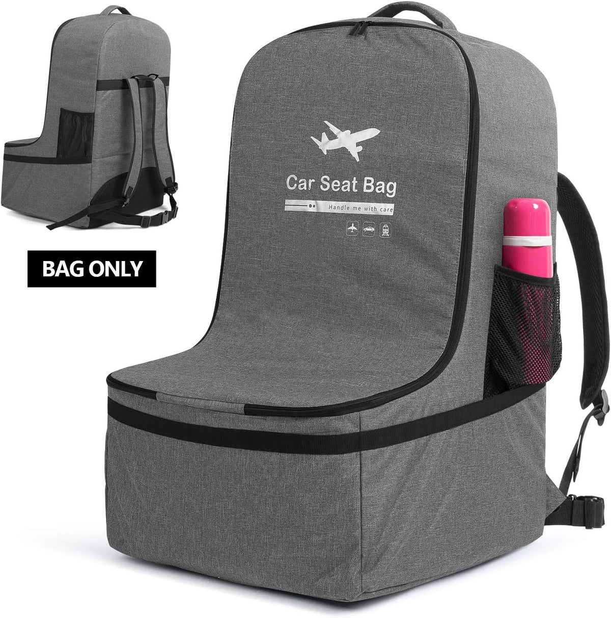 Car Seat Travel Bag, Gray