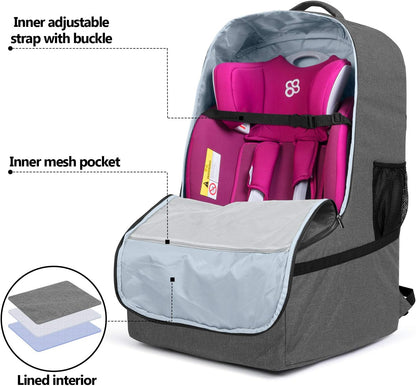 Car Seat Travel Bag, Gray