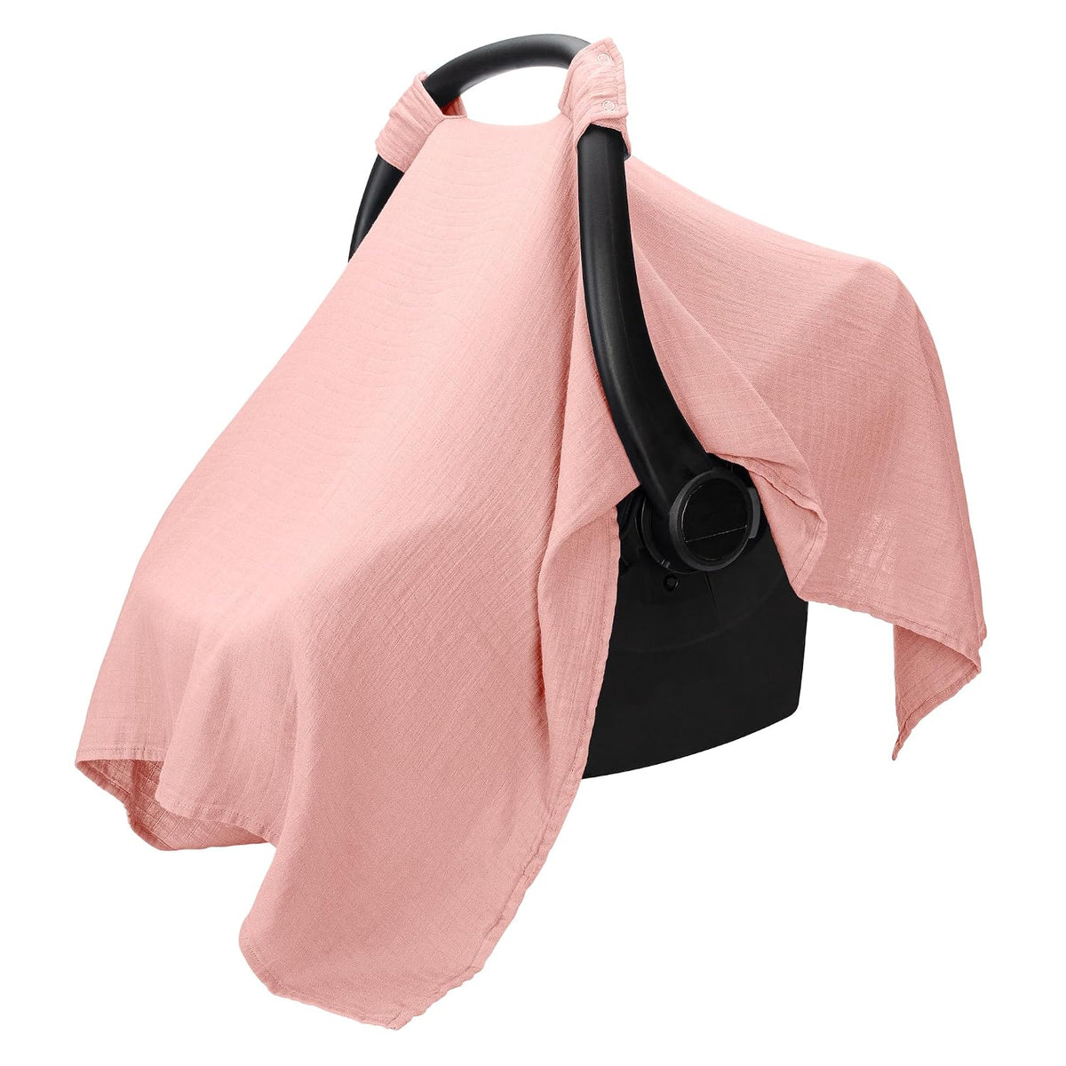 Baby Car Seat Cover - Muslin Cotton Baby Seat Cover Mauve