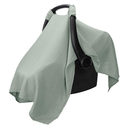 Baby Car Seat Cover - Muslin Cotton Baby Seat Cover Mauve