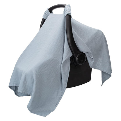 Baby Car Seat Cover - Muslin Cotton Baby Seat Cover Mauve