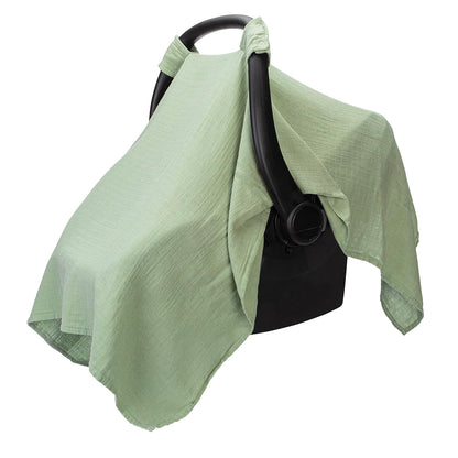 Baby Car Seat Cover - Muslin Cotton Baby Seat Cover Mauve