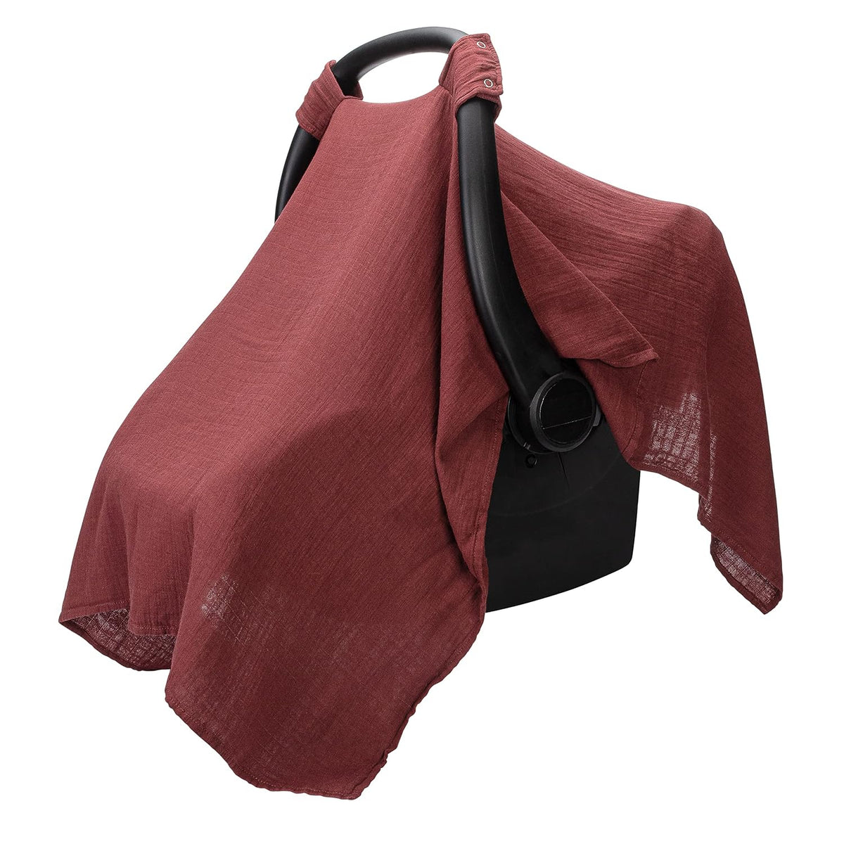 Baby Car Seat Cover - Muslin Cotton Baby Seat Cover Mauve
