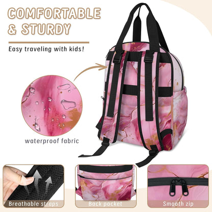 Colourful Leaves Diaper Bag Backpack for Travel, Waterproof Diaper Bag with Insulated Bottle Pockets & USB Port, Large Capacity Baby Bag for Moms & Dads