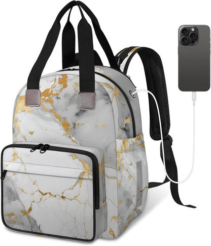 Colourful Leaves Diaper Bag Backpack for Travel, Waterproof Diaper Bag with Insulated Bottle Pockets & USB Port, Large Capacity Baby Bag for Moms & Dads