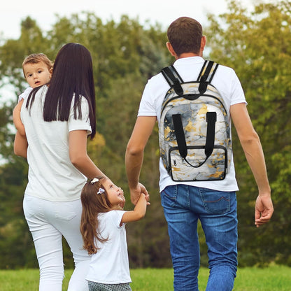 Colourful Leaves Diaper Bag Backpack for Travel, Waterproof Diaper Bag with Insulated Bottle Pockets & USB Port, Large Capacity Baby Bag for Moms & Dads