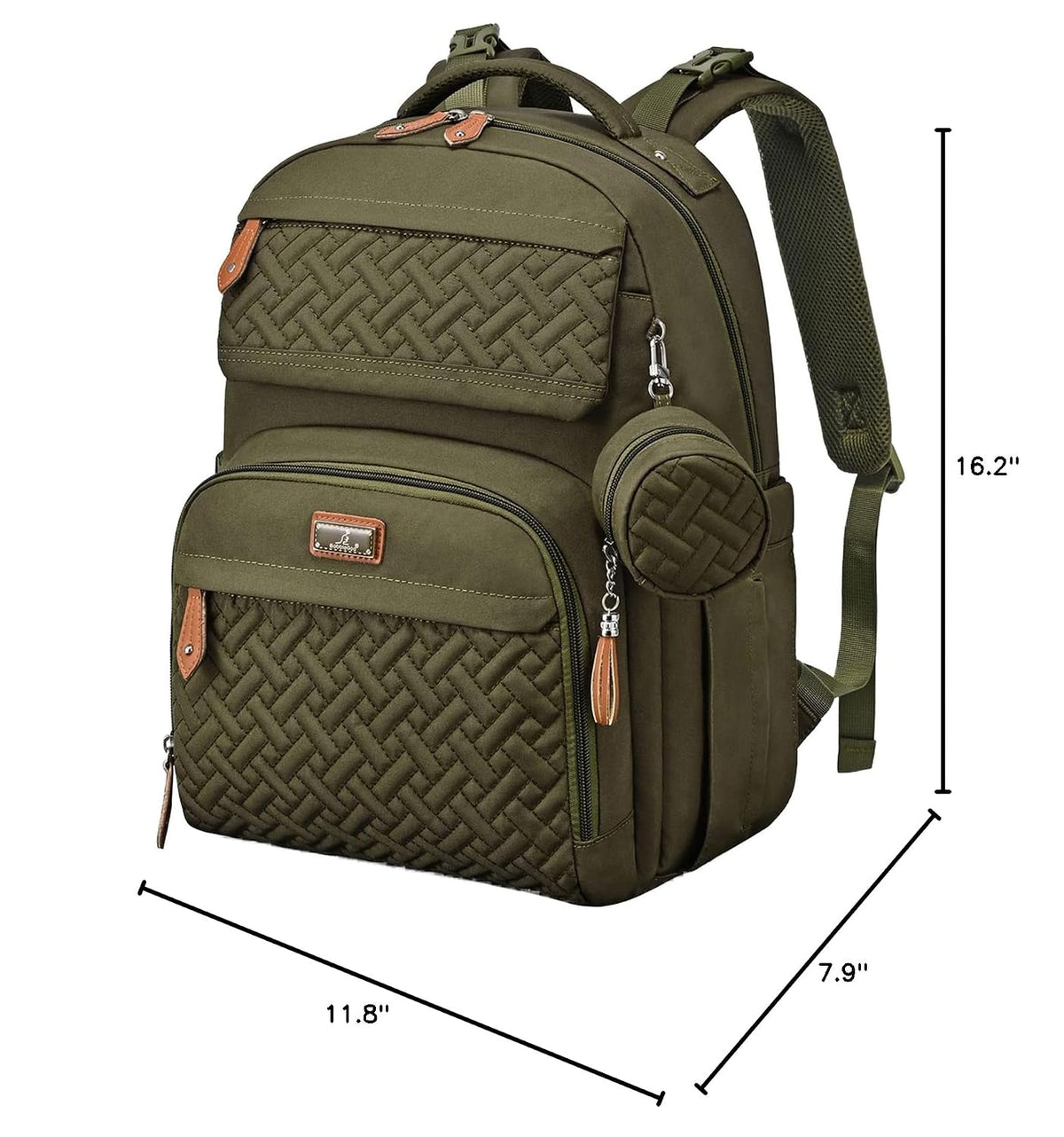 Diaper Bag Backpack - Travel Large Baby Diaper Bag with Changing pad, Waterproof Baby Bags for Mom & Dad, Unisex Bags with Pacifier Case, Luggage Strap & Stroller Clips– Light Gray