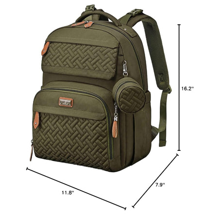 Diaper Bag Backpack - Travel Large Baby Diaper Bag with Changing pad, Waterproof Baby Bags for Mom & Dad, Unisex Bags with Pacifier Case, Luggage Strap & Stroller Clips– Light Gray