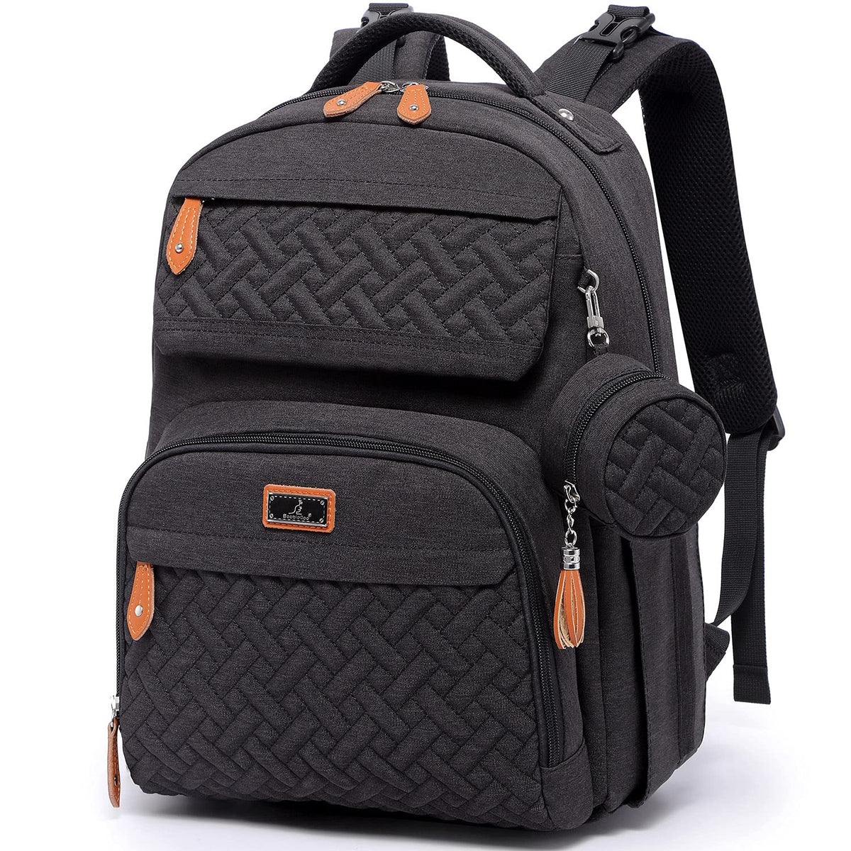 Diaper Bag Backpack - Travel Large Baby Diaper Bag with Changing pad, Waterproof Baby Bags for Mom & Dad, Unisex Bags with Pacifier Case, Luggage Strap & Stroller Clips– Light Gray