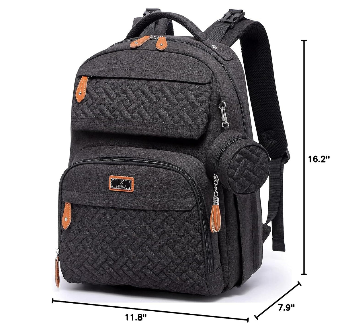 Diaper Bag Backpack - Travel Large Baby Diaper Bag with Changing pad, Waterproof Baby Bags for Mom & Dad, Unisex Bags with Pacifier Case, Luggage Strap & Stroller Clips– Light Gray