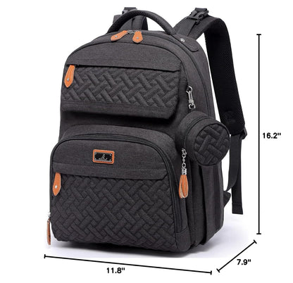 Diaper Bag Backpack - Travel Large Baby Diaper Bag with Changing pad, Waterproof Baby Bags for Mom & Dad, Unisex Bags with Pacifier Case, Luggage Strap & Stroller Clips– Light Gray