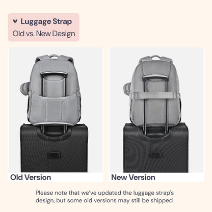 Diaper Bag Backpack - Travel Large Baby Diaper Bag with Changing pad, Waterproof Baby Bags for Mom & Dad, Unisex Bags with Pacifier Case, Luggage Strap & Stroller Clips– Light Gray