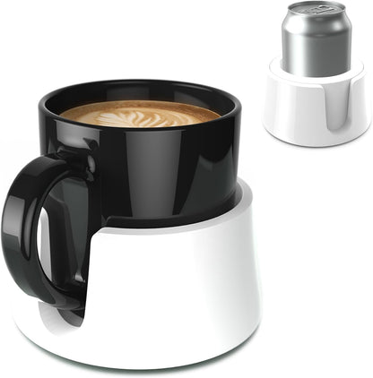 TableCoaster - Original Anti-Spill Table and Desk Cup Holder, Glacier White - RV and Boat Drink Holder, A Tip-Proof Coaster with Tacky Base and Walled Profile to Prevent Spilled Drinks