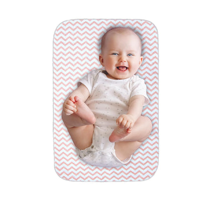 Portable Diaper Changing Mat - Extra Large Waterproof Travel Changing Pad | Machine Washable & Dryer Safe | Wipeable Baby Changing Mat for Nursery, Car, & On-The-Go (Grey)