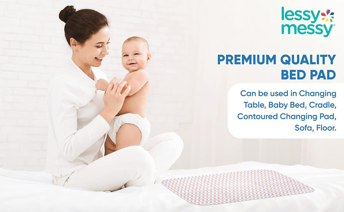 Portable Diaper Changing Mat - Extra Large Waterproof Travel Changing Pad | Machine Washable & Dryer Safe | Wipeable Baby Changing Mat for Nursery, Car, & On-The-Go (Grey)