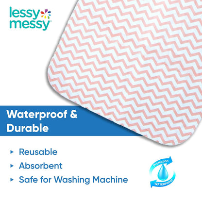 Portable Diaper Changing Mat - Extra Large Waterproof Travel Changing Pad | Machine Washable & Dryer Safe | Wipeable Baby Changing Mat for Nursery, Car, & On-The-Go (Grey)