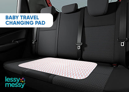 Portable Diaper Changing Mat - Extra Large Waterproof Travel Changing Pad | Machine Washable & Dryer Safe | Wipeable Baby Changing Mat for Nursery, Car, & On-The-Go (Grey)
