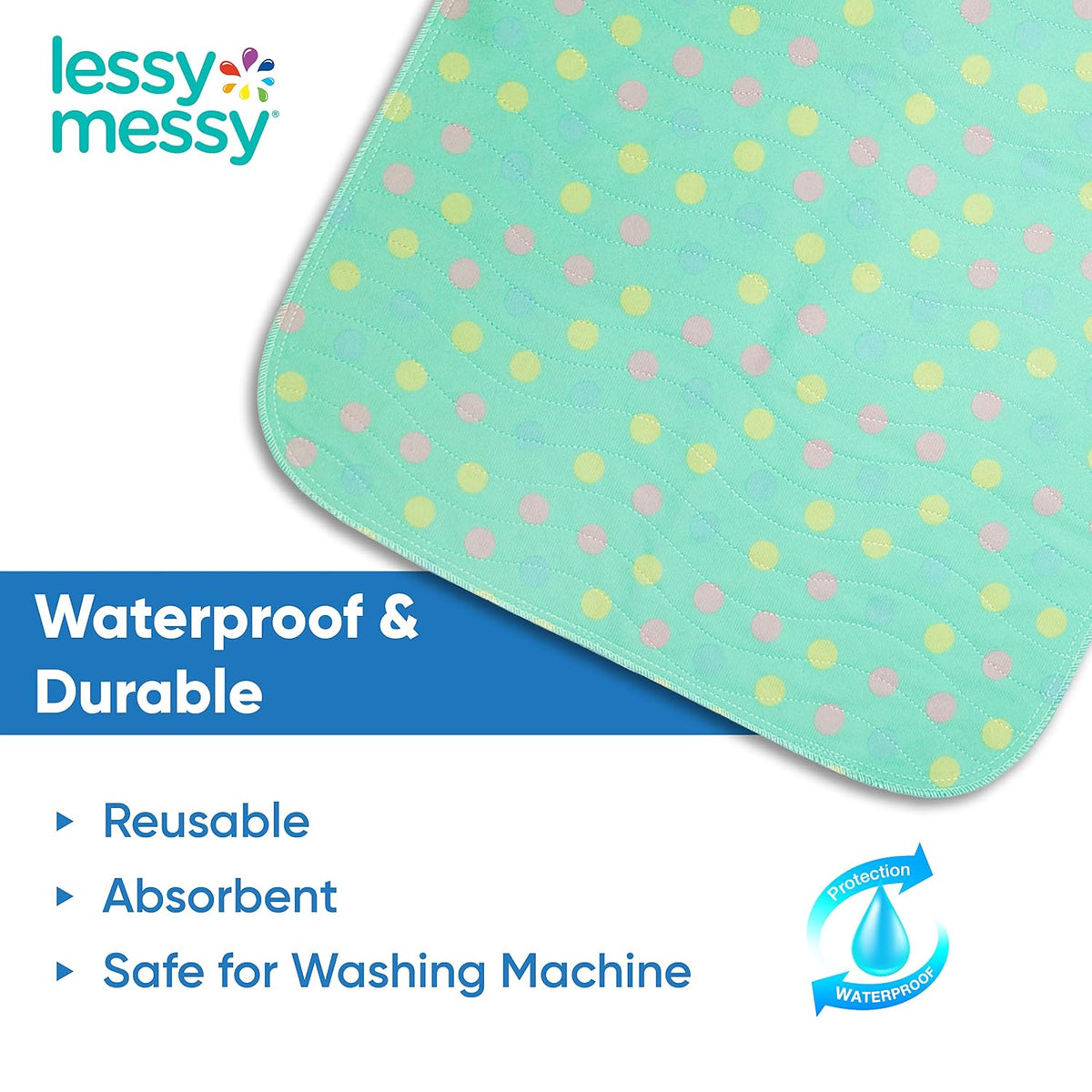 Portable Diaper Changing Mat - Extra Large Waterproof Travel Changing Pad | Machine Washable & Dryer Safe | Wipeable Baby Changing Mat for Nursery, Car, & On-The-Go (Grey)