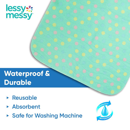 Portable Diaper Changing Mat - Extra Large Waterproof Travel Changing Pad | Machine Washable & Dryer Safe | Wipeable Baby Changing Mat for Nursery, Car, & On-The-Go (Grey)