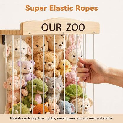 Stuffed Animal Storage Organizer: Wall Mount 3-Tier Display Holder