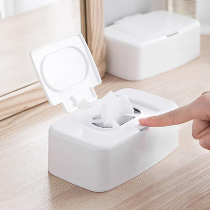 Baby Wipes Box Dispenser Diaper Wipes Dispenser, 3pcs Tissue Storage Box Case Refillable Dispenser Holder Baby Wipes Container with Lid for Home Office Cars