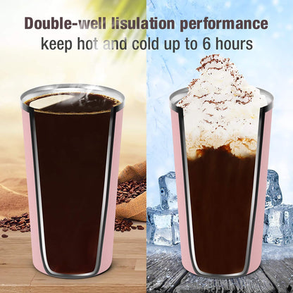 12oz (380ml) Vacuum Insulated Coffee Travel Mug, Leak proof Double Wall Stainless Steel Reusable Cup with Lid, Thermal Tumbler for Hot and Cold Drinks, Matte Texture Black