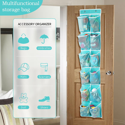 Over the Door 12 Pocket Hanging Shoe Organizer, Gray