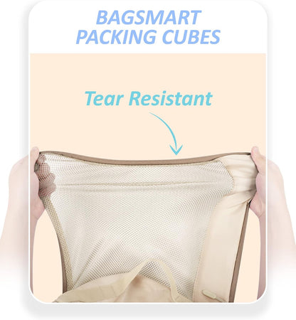Keep Shape Packing Cubes, 7 Set for Travel, Lightweight Cubes, Suitcase Organizer Bags Set for Essentials
