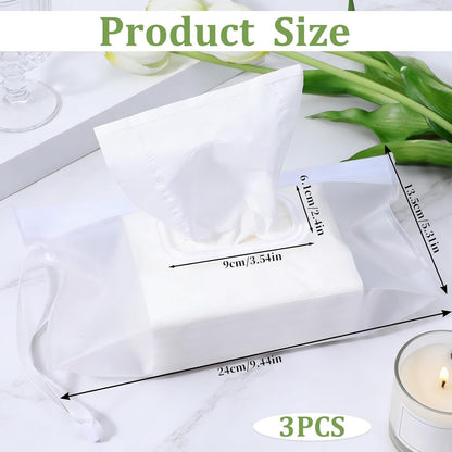 3 PCS Baby Wipes Dispenser Holder, Portable Reusable Wipes Pouch