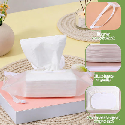 3 PCS Baby Wipes Dispenser Holder, Portable Reusable Wipes Pouch
