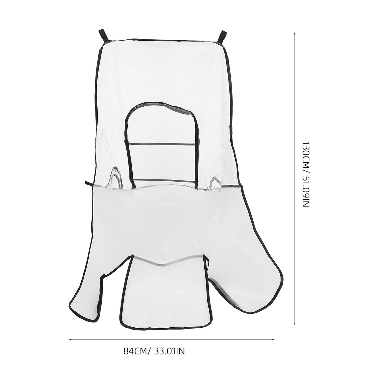Universal Stroller Rain Cover Protective Shield Windproof Waterproof Eva Material with Zippered Window Suitable for Travel and Outdoor Use