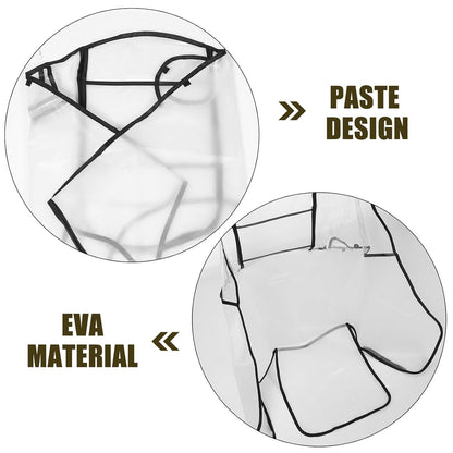 Universal Stroller Rain Cover Protective Shield Windproof Waterproof Eva Material with Zippered Window Suitable for Travel and Outdoor Use