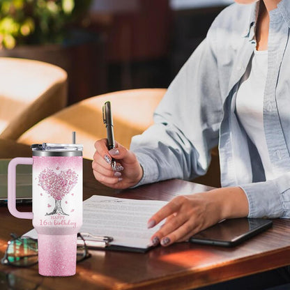40oz Chaos Coordinator Tumbler with Handle, Funny Gifts for Women Coworker - Insulated Boss Travel Mug, Coffee Tumbler for Office Manager/Administrative Assistant/Secretary Appreciation Christmas Gift