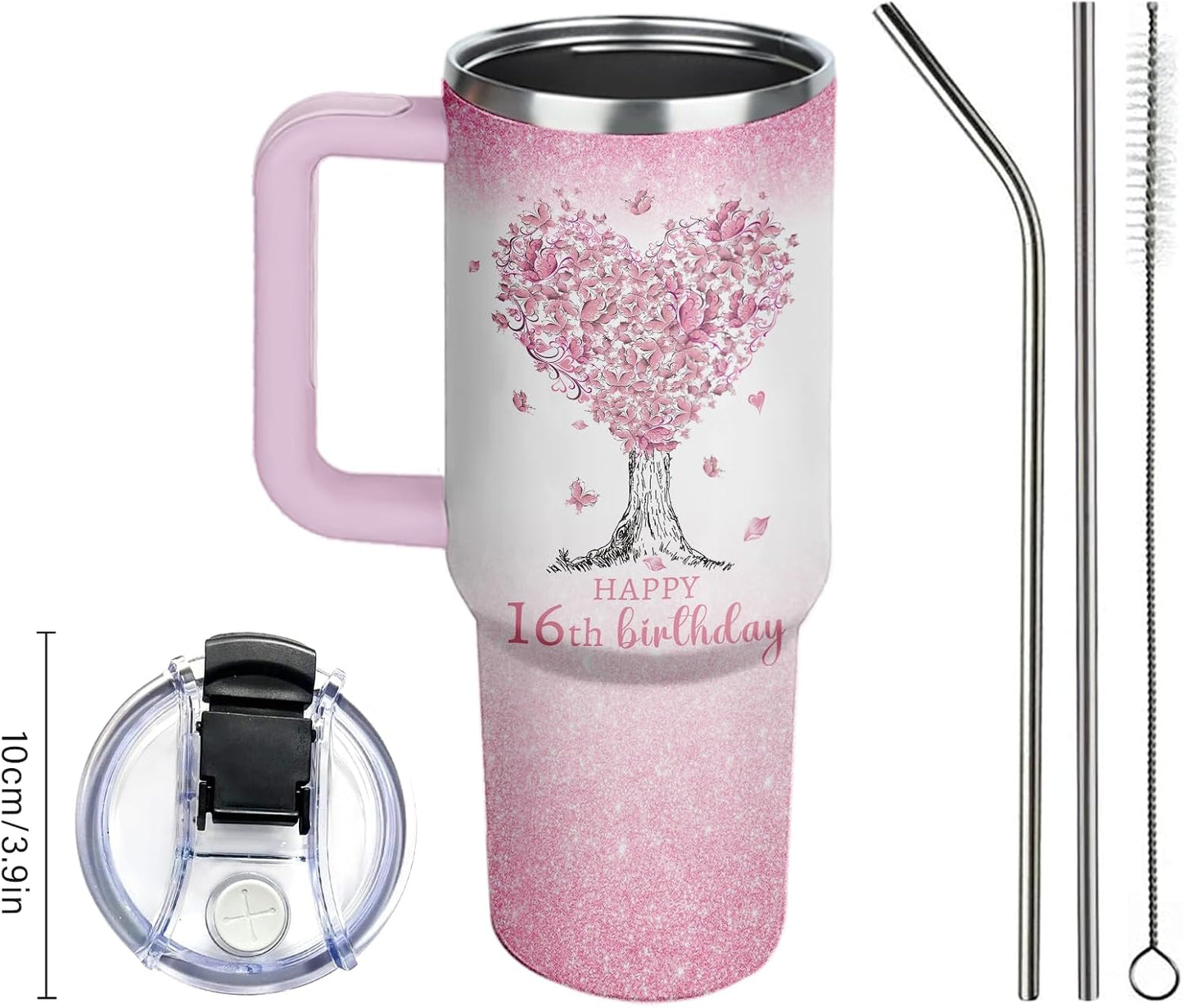 40oz Chaos Coordinator Tumbler with Handle, Funny Gifts for Women Coworker - Insulated Boss Travel Mug, Coffee Tumbler for Office Manager/Administrative Assistant/Secretary Appreciation Christmas Gift