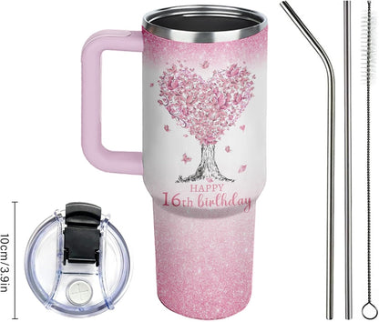 40oz Chaos Coordinator Tumbler with Handle, Funny Gifts for Women Coworker - Insulated Boss Travel Mug, Coffee Tumbler for Office Manager/Administrative Assistant/Secretary Appreciation Christmas Gift