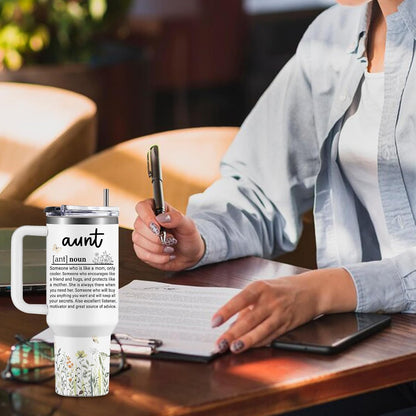 40oz Chaos Coordinator Tumbler with Handle, Funny Gifts for Women Coworker - Insulated Boss Travel Mug, Coffee Tumbler for Office Manager/Administrative Assistant/Secretary Appreciation Christmas Gift