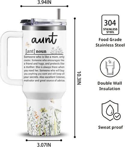 40oz Chaos Coordinator Tumbler with Handle, Funny Gifts for Women Coworker - Insulated Boss Travel Mug, Coffee Tumbler for Office Manager/Administrative Assistant/Secretary Appreciation Christmas Gift